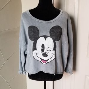 Mickey Mouse lightweight slouchy crop sweatshirt